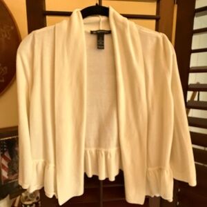 INC SMALL CROPPED RUFFLED BABY CARDI